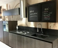 Sale Cucina country lineare grigio in laccato opaco Factory Cucine Lineari|Cucine Country