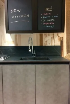 Sale Cucina country lineare grigio in laccato opaco Factory Cucine Lineari|Cucine Country