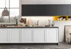 Cucina country lineare bianca in laccata Mhid_maiocchi^Arredo3 Hot
