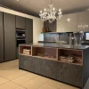 Cucina design con isola grigia in laccata opaco Time^Arredo3 Outlet