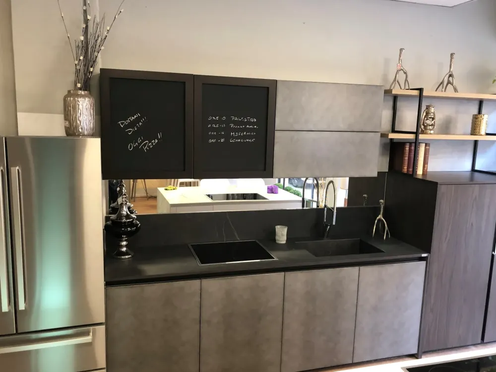 Arredo3 CUCINA lineare Cemento SCONTATA 40%- Cucine Lineari