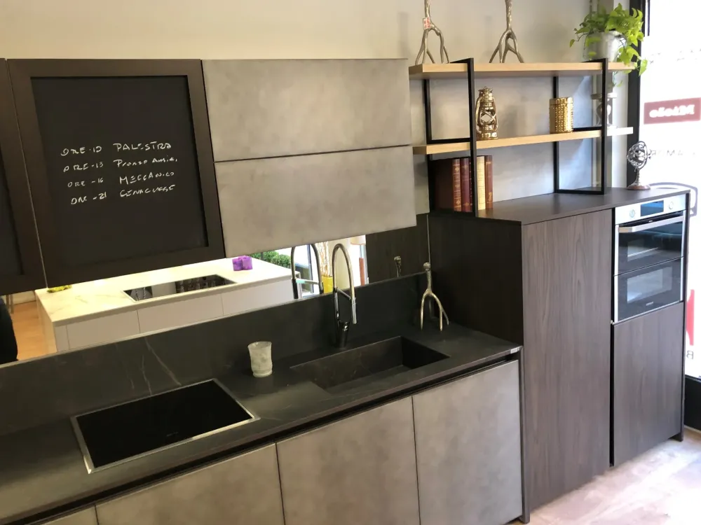 Arredo3 CUCINA lineare Cemento SCONTATA 40%- Cucine Lineari