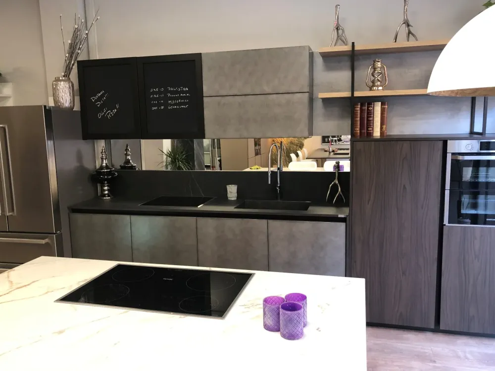 Arredo3 CUCINA lineare Cemento SCONTATA 40%- Cucine Lineari
