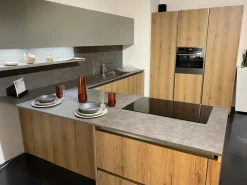 Arredo3 Cucina moderna con penisola altri colori in laminato materico Kali- Cucine Con Penisola|Cucine Moderne