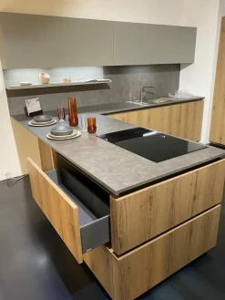 Arredo3 Cucina moderna con penisola altri colori in laminato materico Kali- Cucine Con Penisola|Cucine Moderne