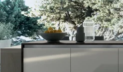 Outlet Cucina moderna con penisola bianca in laccata opaco Round Cucine Con Penisola|Cucine Moderne