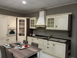 Arrex Cucina country ad angolo bianca in legno Morgana- Cucine Ad Angolo|Cucine Country