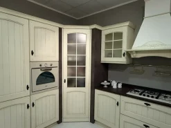 Arrex Cucina country ad angolo bianca in legno Morgana- Cucine Ad Angolo|Cucine Country