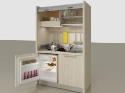 Outlet CUCINA Cucina monoblocco a scomparsa 102-k PREZZO OUTLET Cucine Lineari|Cucine Moderne