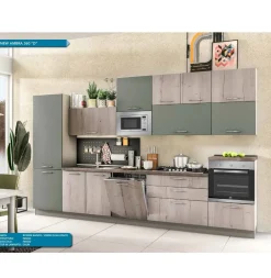 Outlet Cucina Cucina new ambra 360d OFFERTA OUTLET sconto 39% Cucine Lineari|Cucine Moderne