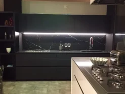 Cucina design lineare antracite in laccata Atelier - paolo biordi designer^Artigianale Outlet