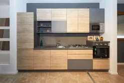 Clearance CUCINA lineare Rovere antracite SCONTATA 44% Cucine Lineari|Cucine Moderne