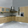 Cucina moderna ad angolo rovere chiaro in legno U813 crono 11^Artigianale Clearance