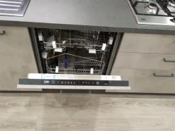 Outlet Cucina moderna lineare altri colori in melaminico Cucina kira cm 360 h 216 Cucine Lineari|Cucine Moderne