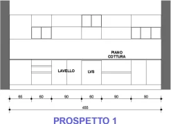 Cucina moderna con penisola grigio in laminato opaco Sp22^Astra Best