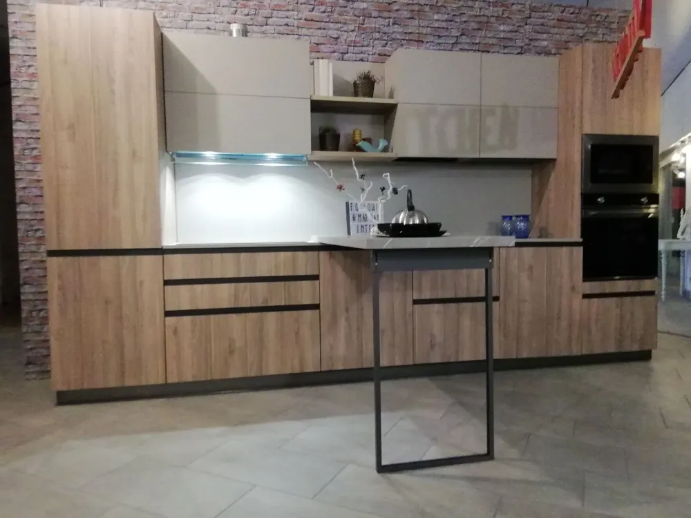 Best Cucina Noce brera OFFERTA OUTLET sconto 50% Cucine Lineari|Cucine Moderne