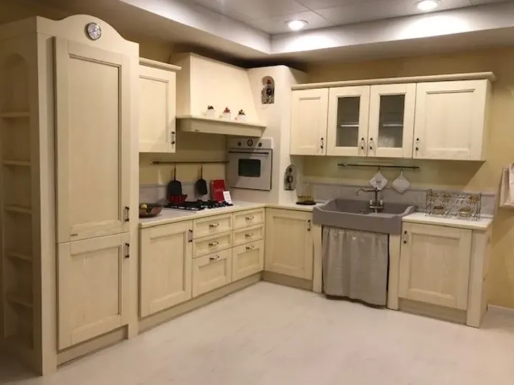 Febal Cucina bianca classica ad angolo Certosa- Cucine Ad Angolo