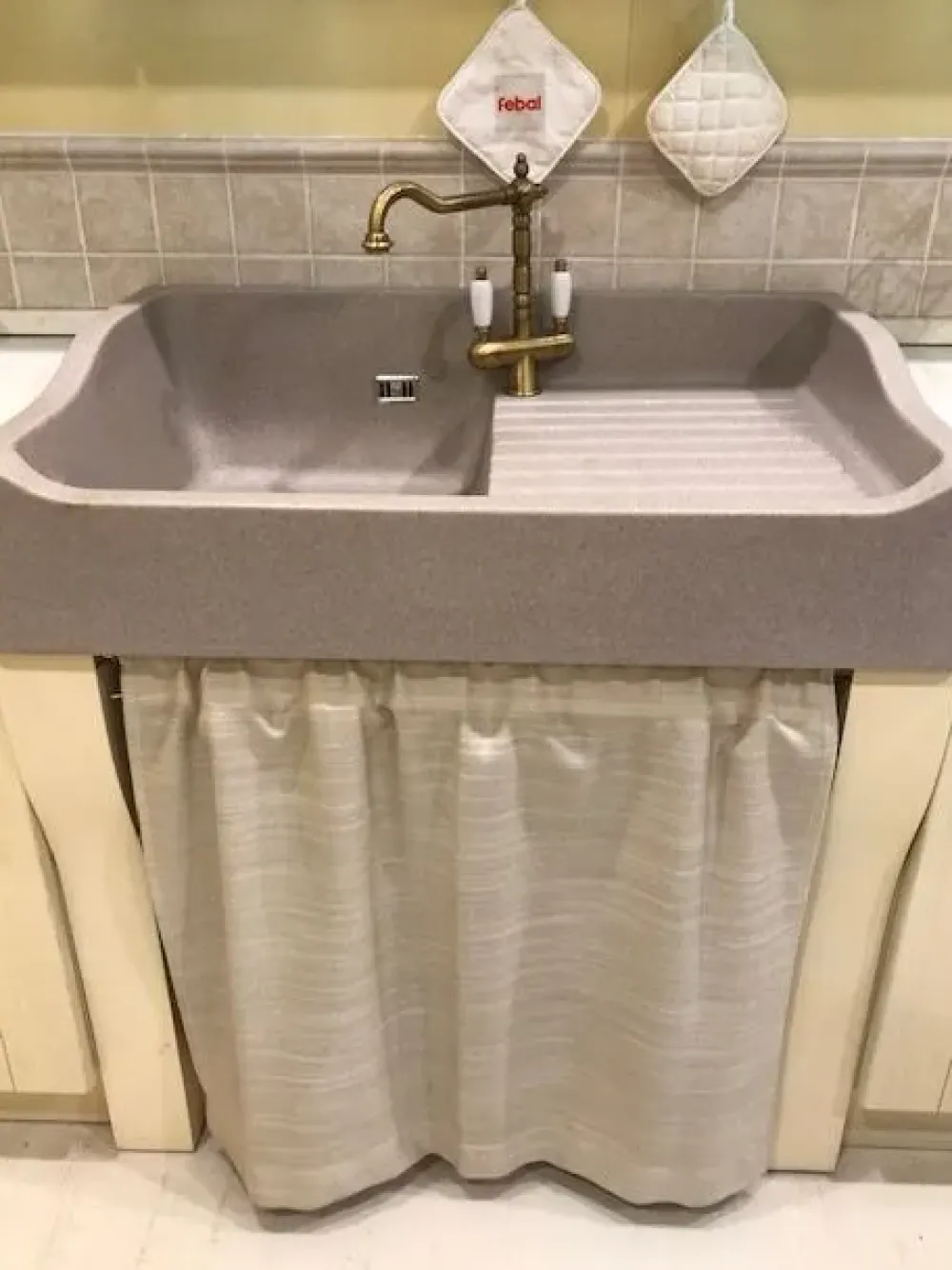 Febal Cucina bianca classica ad angolo Certosa- Cucine Ad Angolo