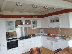 Collezione esclusiva Cucina bianca country ad angolo Granducato scontata- Cucine Ad Angolo|Cucine Country