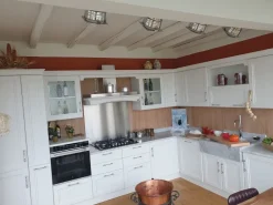 Collezione esclusiva Cucina bianca country ad angolo Granducato scontata- Cucine Ad Angolo|Cucine Country