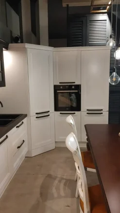 Aran Cucina bianca country ad angolo Cucina ylenia scontata- Cucine Ad Angolo|Cucine Country