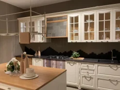 Sale Cucina bianca country ad isola Portrait Aster in Offerta Outlet. Cucine Ad Isola|Cucine Country