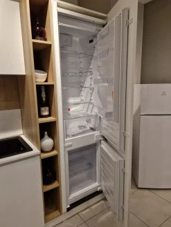 Gentili Group Cucina bianca design con penisola Time 1 in Offerta Outlet- Cucine Con Penisola|Cucine Design