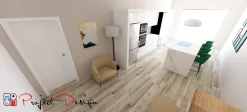 Cucina bianca design con isola Kali   in offerta^Arredo3