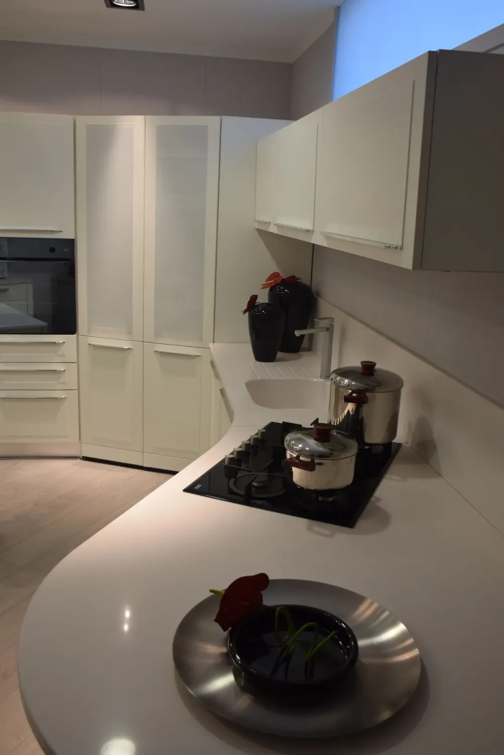 Dibiesse Cucina bianca moderna ad angolo Quadra- Cucine Ad Angolo|Cucine Moderne