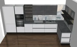 Creo Cucina bianca moderna ad angolo Jey a soli 8000 Euro- Cucine Ad Angolo|Cucine Moderne