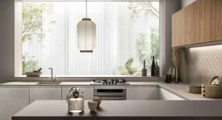 Collezione esclusiva Cucina bianca moderna ad angolo. Colonne in Offerta Outlet. Nuovi mondi cucine.- Cucine Ad Angolo|Cucine Moderne