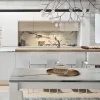 Collezione esclusiva Cucina bianca moderna con isola Cucina white minimal design con isola   in offerta- Cucine Ad Isola|Cucine Moderne