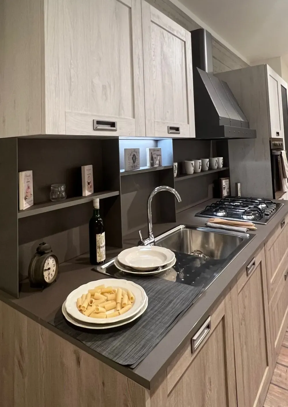 Stosa Cucina bianca moderna con penisola City- Cucine Con Penisola|Cucine Moderne