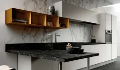 Imab Cucina bianca moderna lineare Panarea in Offerta Outlet- Cucine Lineari|Cucine Moderne