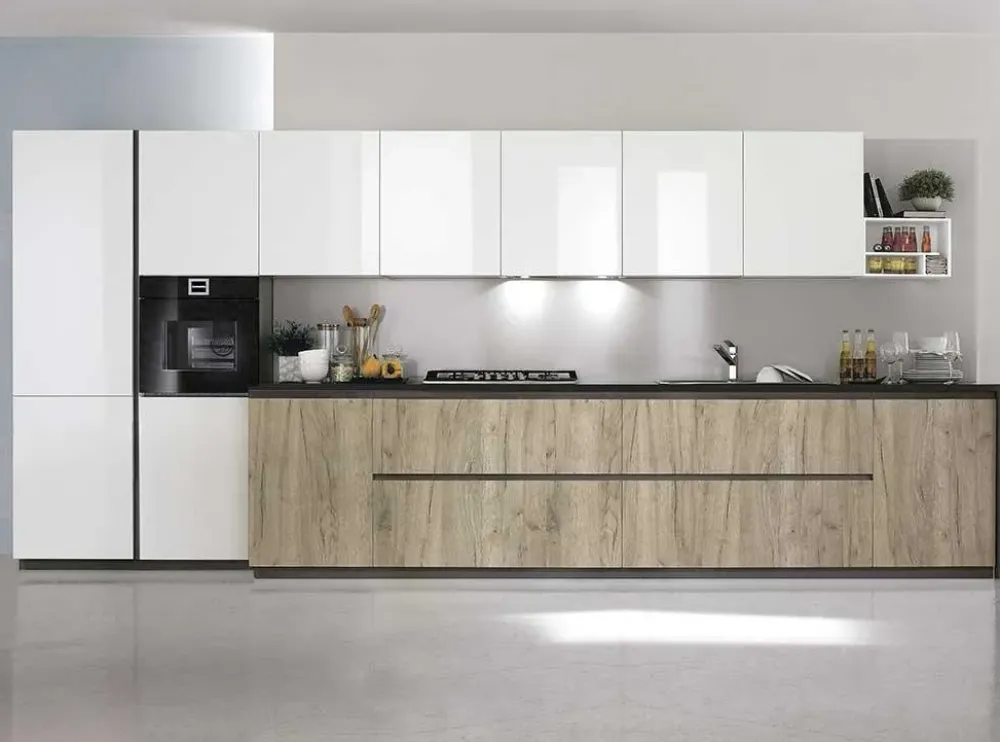 Hot Cucina bianca moderna lineare Vivere 1 Cucine Lineari|Cucine Moderne