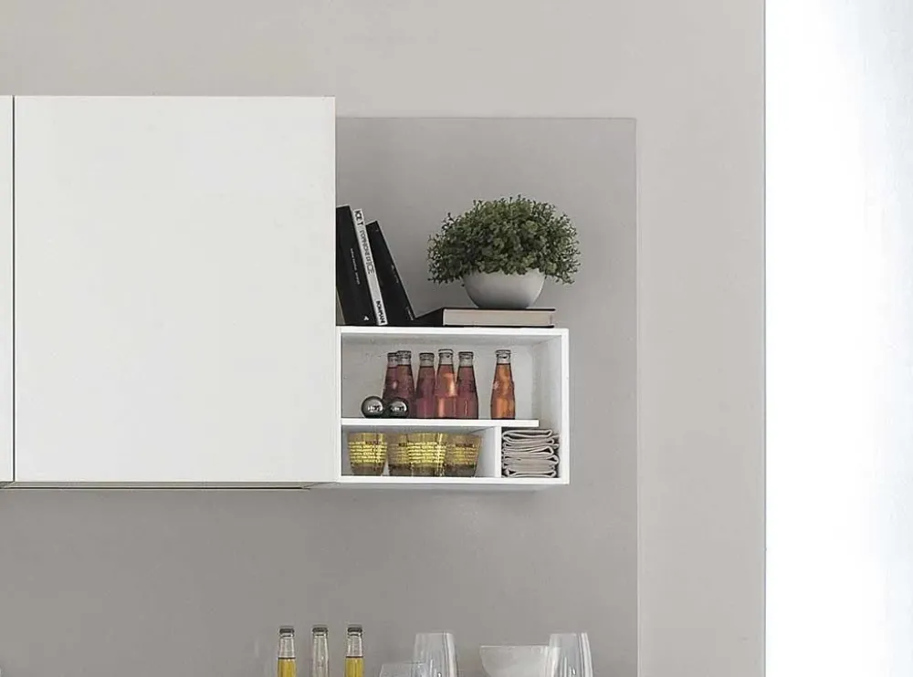 Hot Cucina bianca moderna lineare Vivere 1 Cucine Lineari|Cucine Moderne