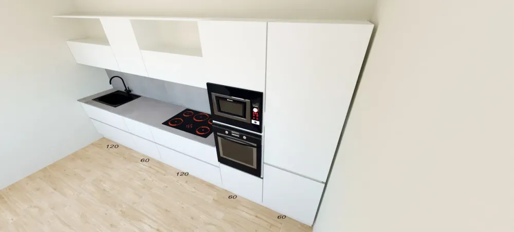 Astra Cucina bianca moderna lineare Line in offerta- Cucine Lineari|Cucine Moderne