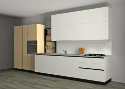 Stosa Cucina bianca moderna lineare Infinity- Cucine Lineari|Cucine Moderne