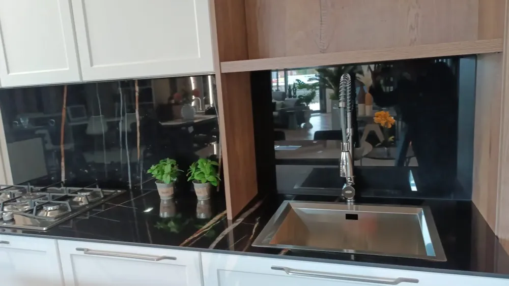 Imab Cucina bianca provenzale ad angolo Telaio- Cucine Ad Angolo