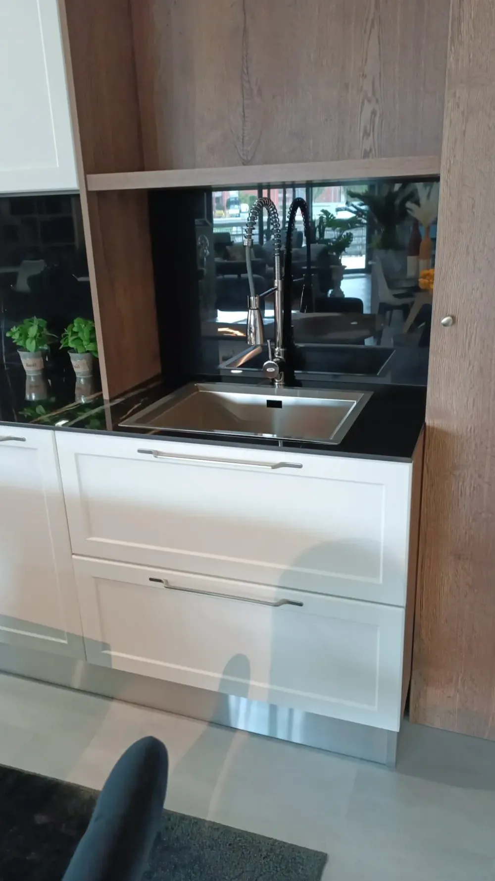 Imab Cucina bianca provenzale ad angolo Telaio- Cucine Ad Angolo