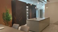 Discount Cucina design ad isola rovere moro in legno Mantis + bluna laccato Cucine Ad Isola|Cucine Design