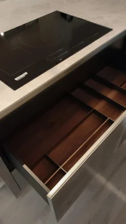 Discount Cucina design ad isola rovere moro in legno Mantis + bluna laccato Cucine Ad Isola|Cucine Design