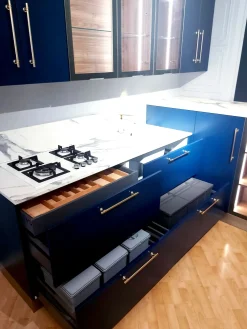 Sale Cucina blu moderna ad angolo Moderna outlet a soli 4000€ Cucine Ad Angolo|Cucine Moderne