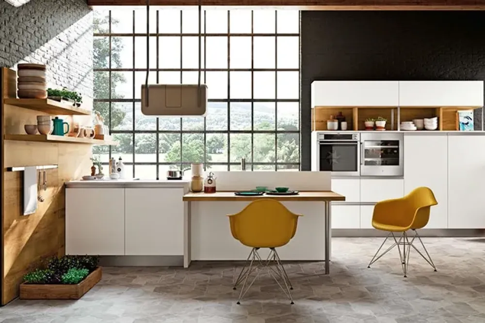 Imab Cucina Capri rovere decapato e bianco moderna altri colori lineare group- Cucine Lineari|Cucine Moderne
