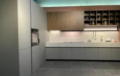 Cucina moderna ad angolo tortora in laminato opaco Maxima 2.2^Cesar Clearance