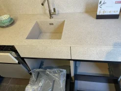 Cucina moderna ad angolo tortora in laminato opaco Maxima 2.2^Cesar Clearance