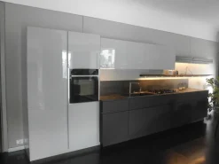 Clearance Cucina moderna lineare altri colori in vetro Maxima 2.2 - vetro lucido e laccato strutturato Cucine Lineari|Cucine Moderne