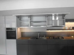 Clearance Cucina moderna lineare altri colori in vetro Maxima 2.2 - vetro lucido e laccato strutturato Cucine Lineari|Cucine Moderne