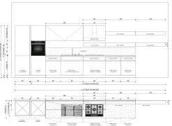 Clearance Cucina moderna lineare altri colori in vetro Maxima 2.2 - vetro lucido e laccato strutturato Cucine Lineari|Cucine Moderne
