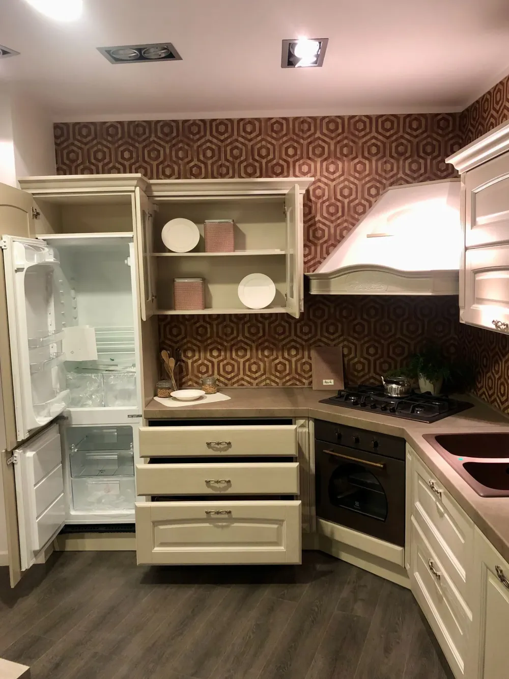 Mobilturi Cucina classica ad angolo Olimpia a prezzo ribassato- Cucine Ad Angolo